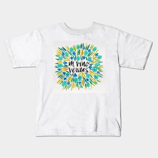 vino veritas yellow Kids T-Shirt